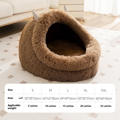 Autumn And Winter Dog Plush Warm Thickened Pet Bed