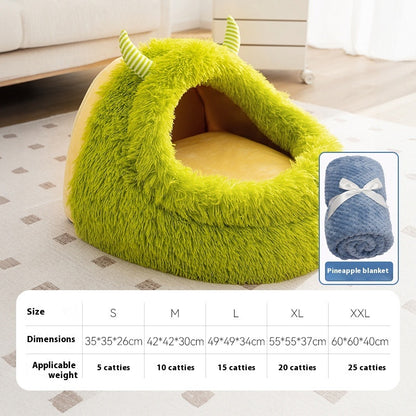 Autumn And Winter Dog Plush Warm Thickened Pet Bed