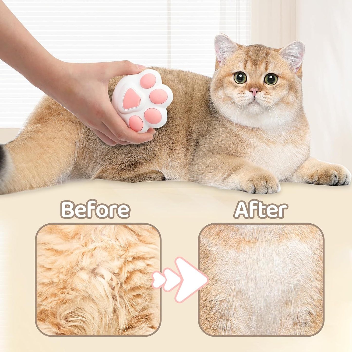 Steamy Cat Brush 4 In 1 Cat Brush For Removing Tangled And Loose Hair Steam Cat Brush For Massage, Hair Removal Comb For Pet